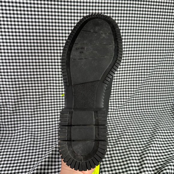 Camper Pix Chunky Neon Yellow Leather Oxford Shoe Men's EU 44 / US 10.5 - Picture 5 of 7